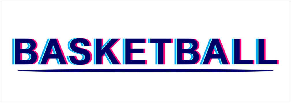 typography BASKETBALL word art illustration, editable text effect, eps file format