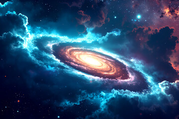 Wall Mural - space galaxy background