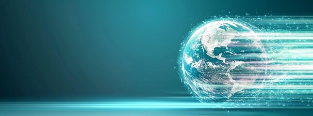 Poster - The digital age provides a modern setting for news, trading, and exchanging information