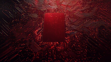 Poster - A dynamic digital art background with vibrant abstract red technology and futuristic elements is ideal for contemporary projects and innovation concepts