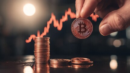 Poster - A businessman is depicted analyzing market data and financial reports to comprehend economic growth, devise business strategies, and find solutions, all while managing risk in the realms of banking,
