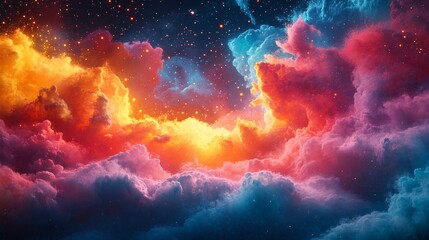 a mesmerizing fractal explosion of iridescent acrylic pigments