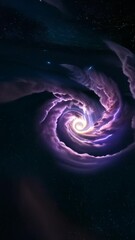 Wall Mural - Abstract purple vortex in space