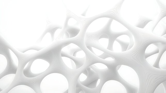 Abstract White Organic Structure.