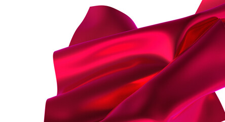 Leinwandbilder - Flowing red satin soft and luxurious