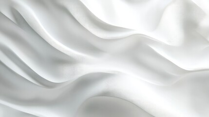 Poster - Abstract wavy white background with soft highlights and gentle shadows, creating a sophisticated look.