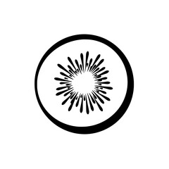 Poster - Abstract Energy Burst: A dynamic abstract representation of an energy burst within a circular frame, suggesting power and motion.