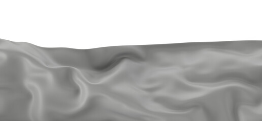 Leinwandbilder - A close-up of a white fabric with a smooth, silky texture. The fabric is draped and folded, creating an abstract pattern and a sense of movement.