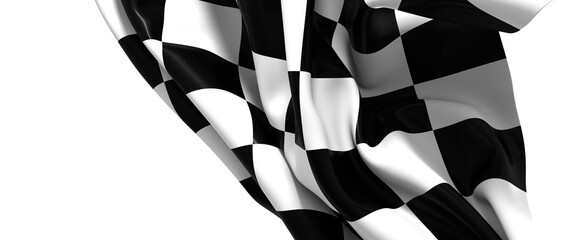 Aufkleber - Waving racing finish flag in