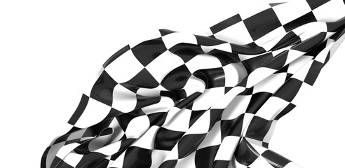 Aufkleber - Waving racing finish flag in
