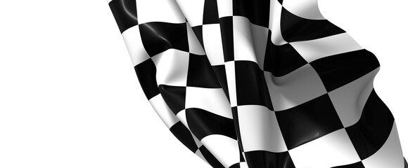 Aufkleber - Waving racing finish flag in