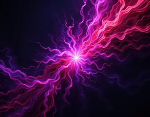 Poster - Dynamic energy burst abstract universe digital artwork cosmic space close-up visual concept