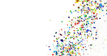 Poster -  Colorful confetti on white background