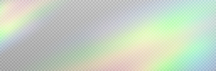 Wall Mural - rainbow crystal light leak flare reflection effect. vector illustration set. colorful optical rainbo