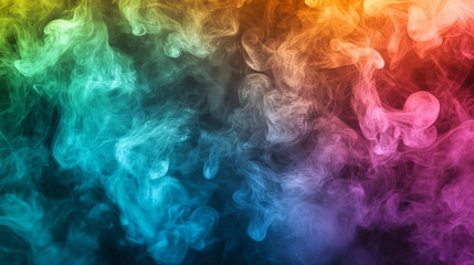 Poster - Abstract vector colorful background with transparent smoke