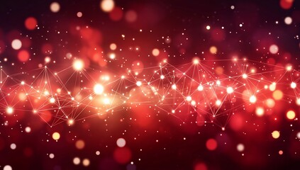 Abstract red network design, digital connection concept, futuristic background. Possible use stock photo