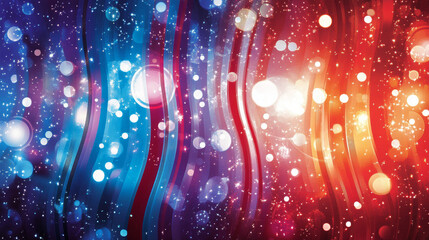 Poster - Red blue motion police line, horizontal light rays. Abstract vector fire circles, sparkling swirls and energy light spiral frames. Luminous stripes on a transparent background. Vector.