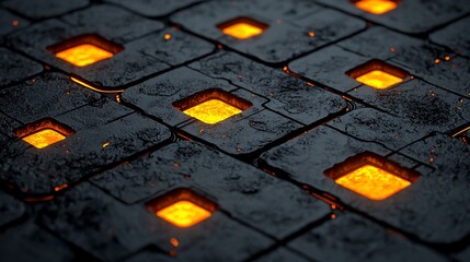 Glowing Grid Abstract Background Texture
