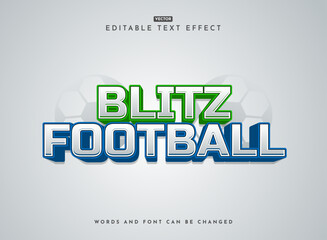 Fototapete - Blitz football logo style Sleek and Stylish 3D Modern Text Effect