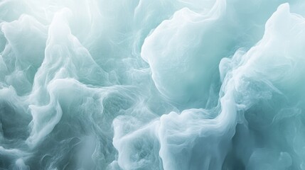 Poster - A fluid expanse of soft white merging into aquamarine, representing the tranquil and infinite nature of the sea