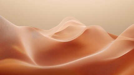 Poster - Sophisticated flowing smoke waves in warm brown shades forming a smooth, abstract artistic background.