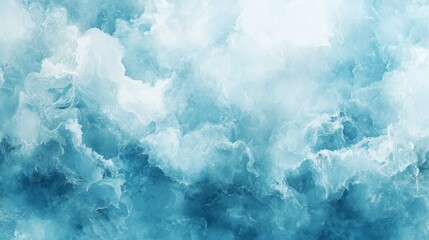 Poster - A peaceful aquatic expanse with a seamless gradient of soft white into aquamarine, radiating vast tranquility