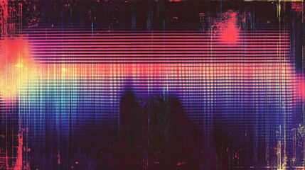 Poster - A vibrant, abstract digital artwork featuring horizontal lines and a mix of colors, creating a textured and dynamic visual experience.