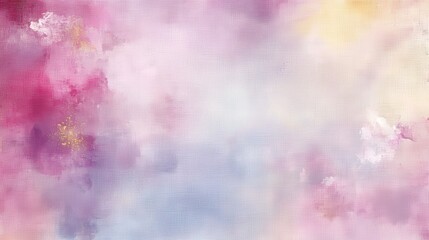 Poster - A soft, abstract blend of pastel colors creating a dreamy, ethereal background with hints of pink, blue, and yellow hues.