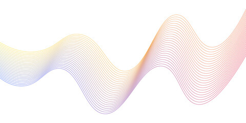 Leinwandbilder - Gradient wave pattern on white