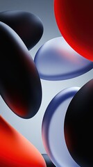 Poster - Abstract Colorful 3D Shapes: A Play of Light and Shadow