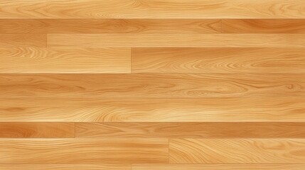 Poster - A smooth, light wood floor with a natural grain pattern, showcasing a warm, inviting aesthetic suitable for various interior designs.