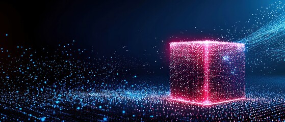 Poster - Digital Cube: A Symphony of Light and Data