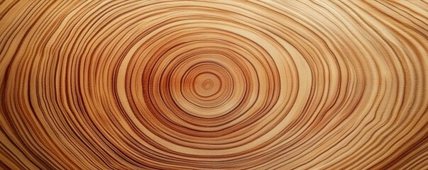 Poster - A close-up view of natural wood grain, displaying concentric circles in warm hues, showcasing the beauty and texture of timber.