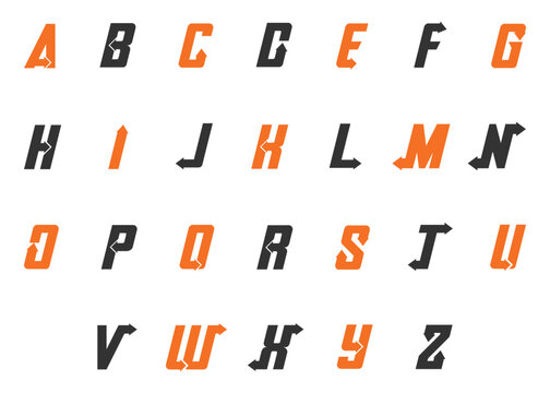alphabet letter logo design bundle or vector letter logo set