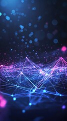 Poster - Abstract Network: Glowing Nodes and Connections in Cyberspace