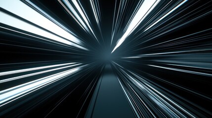 Poster - Abstract Speed Lines: A Digital Artwork of Velocity and Motion