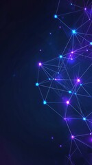 Poster - Abstract Network Connection: Glowing Nodes and Lines
