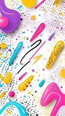 Poster - Vibrant Abstract Art: A Symphony of Colors and Shapes