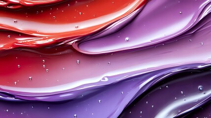 Poster - Abstract flowing waves in red and purple gradient colors with sparkle effect create dynamic modern background design for creative projects and presentations.