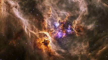 space nebula with star birth