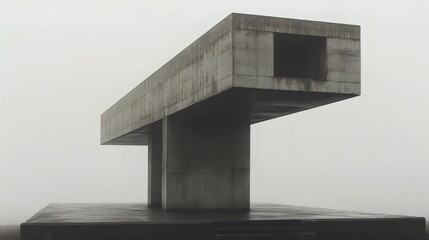 Wall Mural - a concrete pillar with a hole in it
