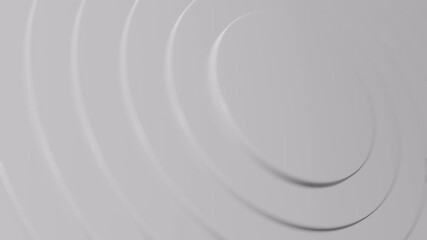 Poster - Abstract concentric circles geometric background in loop. Wave from concentric circles, rings on the surface. Bright, milky radio wave abstract motion background. Seamless loop. 4K 3d animation