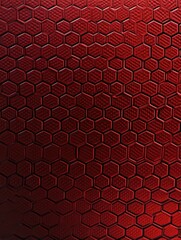 Poster - Red carbon fiber hexagon texture background aerial view