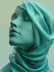 Poster - teal to green gradient background