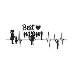 Leinwandbilder - best mom typography calligraphy lettering text typescript font design for mother's day
