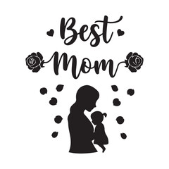 Leinwandbilder - best mom typography calligraphy lettering text typescript font design for mother's day