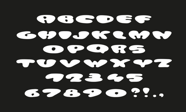 Alphabet. Set of letters, English font, vector image