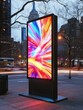 © Johannes - Eye-catching digital billboard mockup with dynamic, bright displays and high-definition graphics, ideal for effective advertising in an urban environment. High resolution Illustration, in the style