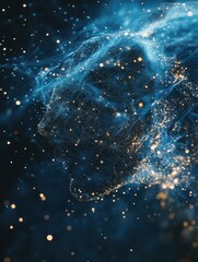 Poster - Global Business Connections. Corporate networking. Concept of networking in a corporation. AI generative