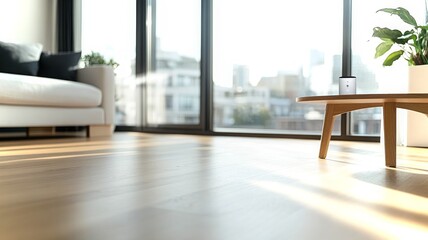 Poster - Smart thermostat enhances modern living space with voice control